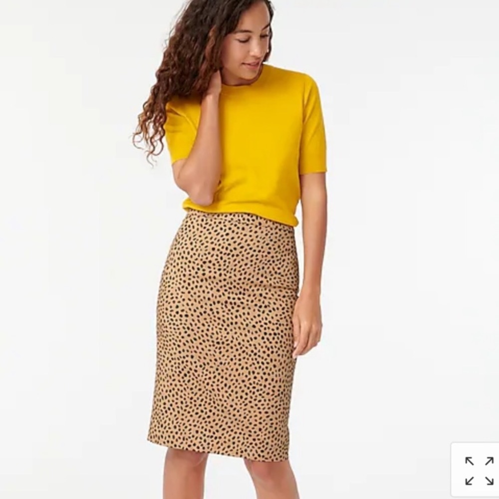 J.Crew No. 2 Pencil skirt in Leopard dot NWT